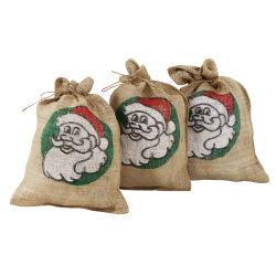 Jute zakken Kerstman 30 cm x 40 cm